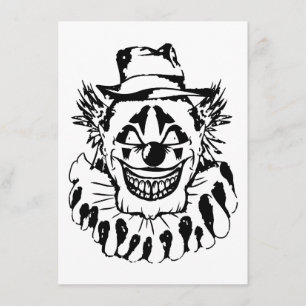 Convite Halloween do palhaço mau assustador