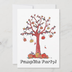 Convite Halloween do Partido da Bompkin