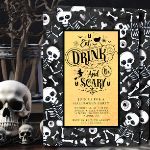 Convite Halloween do Skull e Bone Bash
