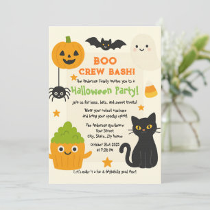 Convite Halloween editável - Pequeno monstro -