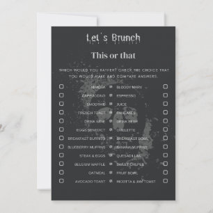 Convite Halloween Este Ou Aquele Jogo Da Festa De Brunch