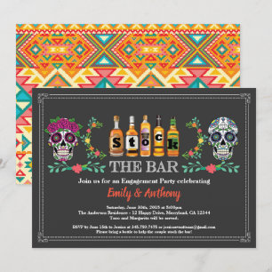Convite Halloween estoque a festa de noivado do bar