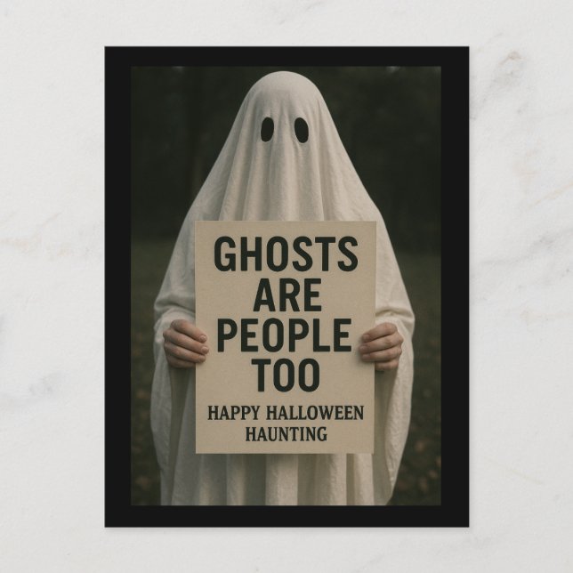 Convite Halloween - Fantasmas Também São Pessoas (Frente)