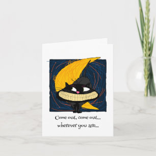 Convite Halloween Fraidy Cat