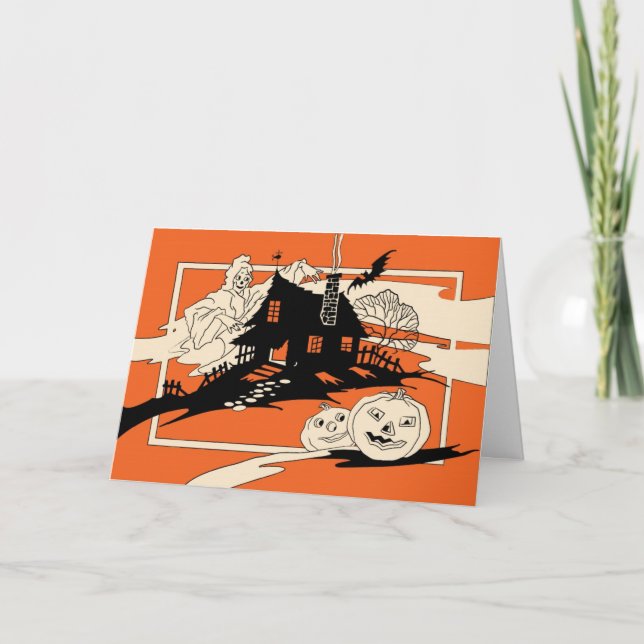 Convite Halloween Ghoul Card (Frente)