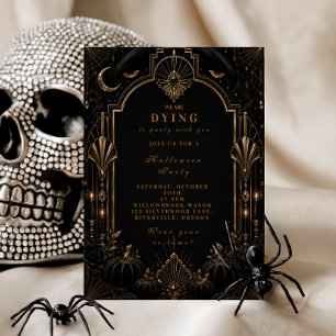 Convite Halloween Glamouroso Sofisticado