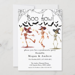 Convite Halloween Halloween, Cowboy Dançando Skeleton