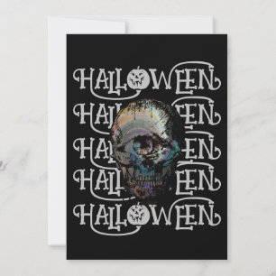 CONVITE HALLOWEEN HALLOWEEN CRÂNIO ASSUSTADOR