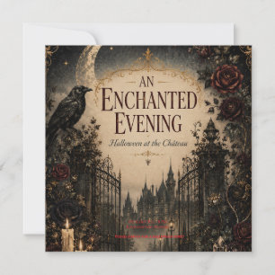 Convite Halloween Inspirado no Vintage para uma Noite Mist