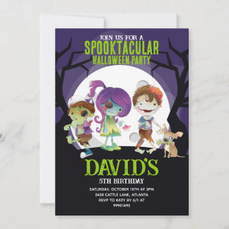 Convite Halloween Invitation, Halloween Party Invitation