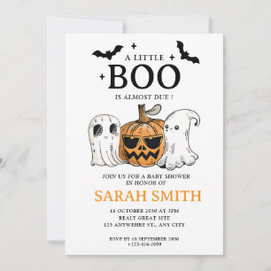 Convite Halloween Little Boo é quase Chá de fraldas devido