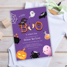 Halloween Little Boo Spooky Chá de fraldas