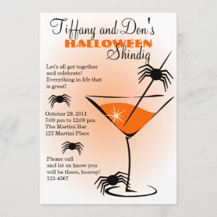 Convite Halloween Martini Shindig!