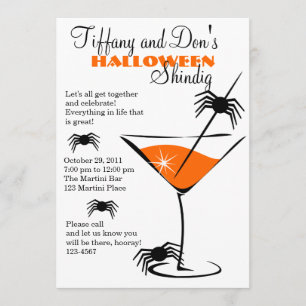 Convite Halloween Martini Shindig!