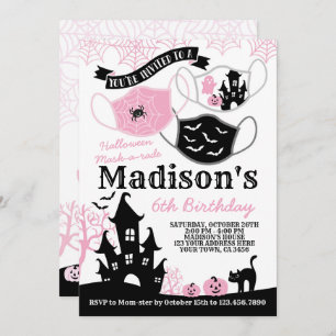 Convite Halloween Mask-a-rade