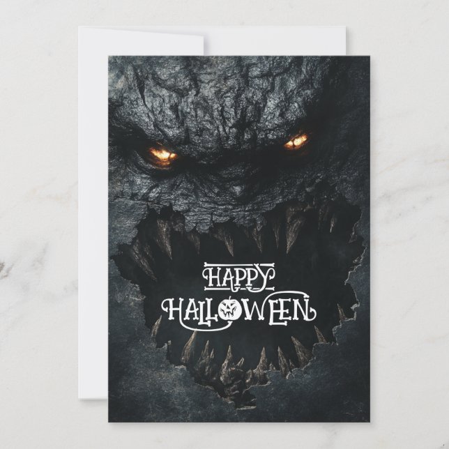 Convite Halloween Monster Mouth Mayhem (Frente)