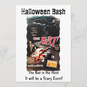 Convite Halloween, O Poster Do Bat Vincent Price