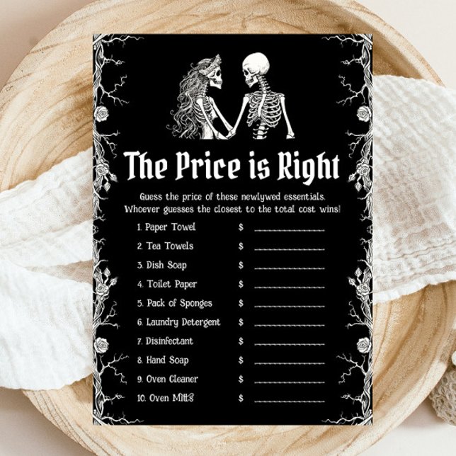 Convite Halloween O Preço é O Jogo do Chá de panela Certo (Criador carregado)