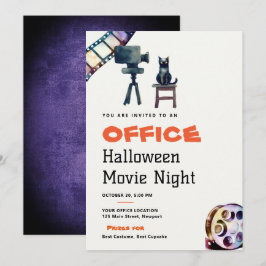 Convite Halloween Office Party Business Cinema Noite de Ci