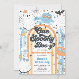 Convite Halloween One Spooky Boo-y Ghost primeiro aniversa