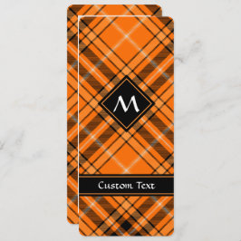 Convite Halloween Orange Tartan