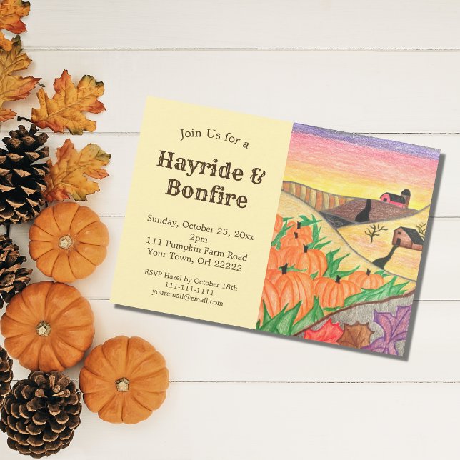 Convite Halloween Party Hayride (Criador carregado)