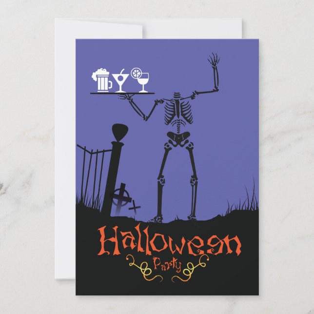 Convite Halloween Party invitación Drinks (Frente)