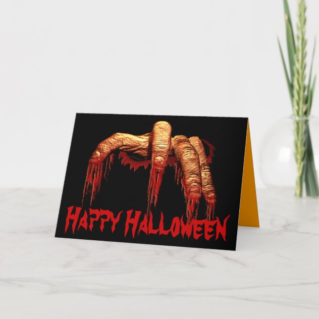 Convite Halloween Party Invitations Zombie Horror Cards (Frente)