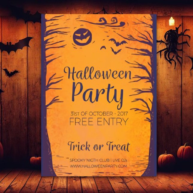 Convite Halloween Party Trick or Treat Invitations (Criador carregado)