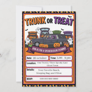 Convite Halloween Porta-Malas ou Tratamento