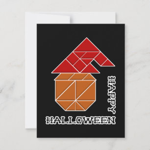 Convite Halloween Pumpkin and Witch's Hat