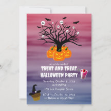 Halloween Pumpkin Jack o’ Lanterna Árvore Morto