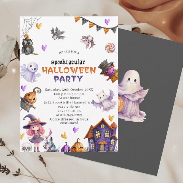 Convite Halloween Pumpkin Little Boo Baby ShowerInvitation (Criador carregado)