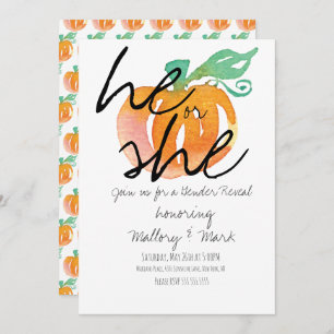 Convite Halloween Pumpkin Mão Água - Cor da Água - Revelaç