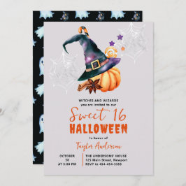 Convite Halloween Pumpkin Witch Candy Fantasma Docinho 16