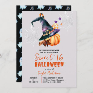 Convite Halloween Pumpkin Witch Candy Fantasma Docinho 16