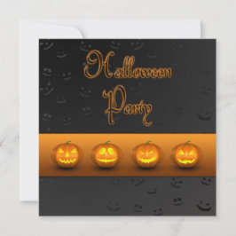 Convite Halloween Pumpkins Jack-o-Lanterna