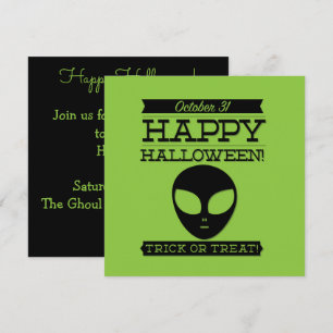 Convite Halloween, retrô tipográfico