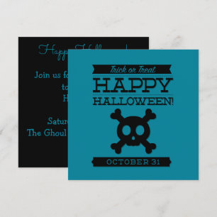 Convite Halloween, retrô tipográfico
