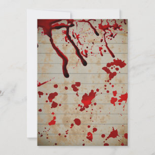 Convite Halloween - Sangue cai