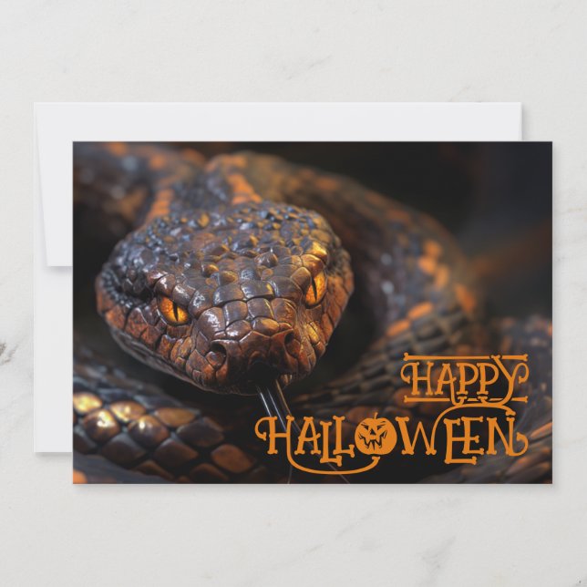 Convite Halloween 🐍 "Slithering Spook tacular (Frente)