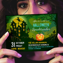 Convite Halloween Spooktacular Party Assustadora Casa Asso