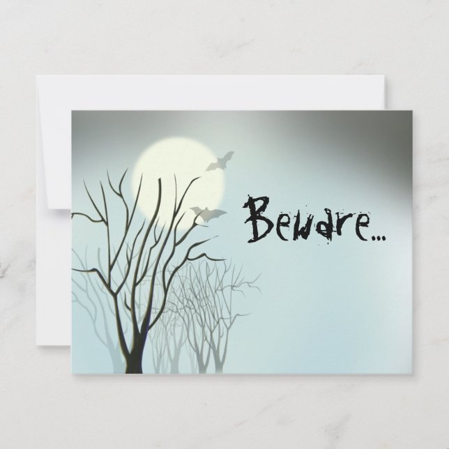 Convite Halloween Spooky Moon (Frente)