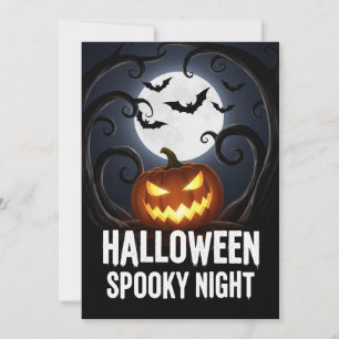Convite Halloween Spooky Night Invitation