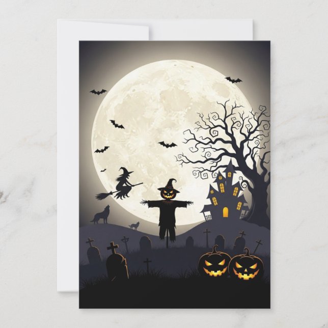 Convite Halloween Spooky Night Invitation (Frente)