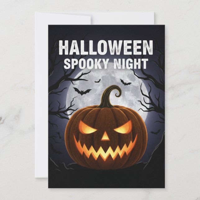 Convite Halloween Spooky Night Invitation (Frente)