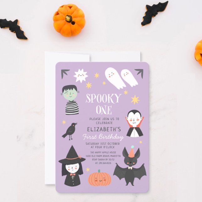 Convite Halloween Spooky One First Birthday (Criador carregado)