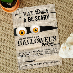 Convite Halloween Spooky Scary Party Editável