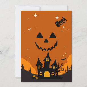 Convite Halloween Themed Chá de fraldas Invite