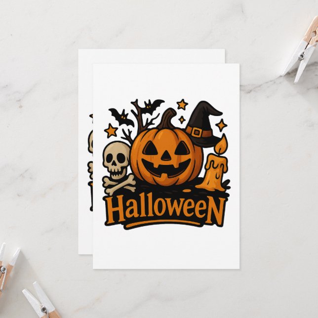 Convite halloween themed invitations (Frente/Verso In Situ)